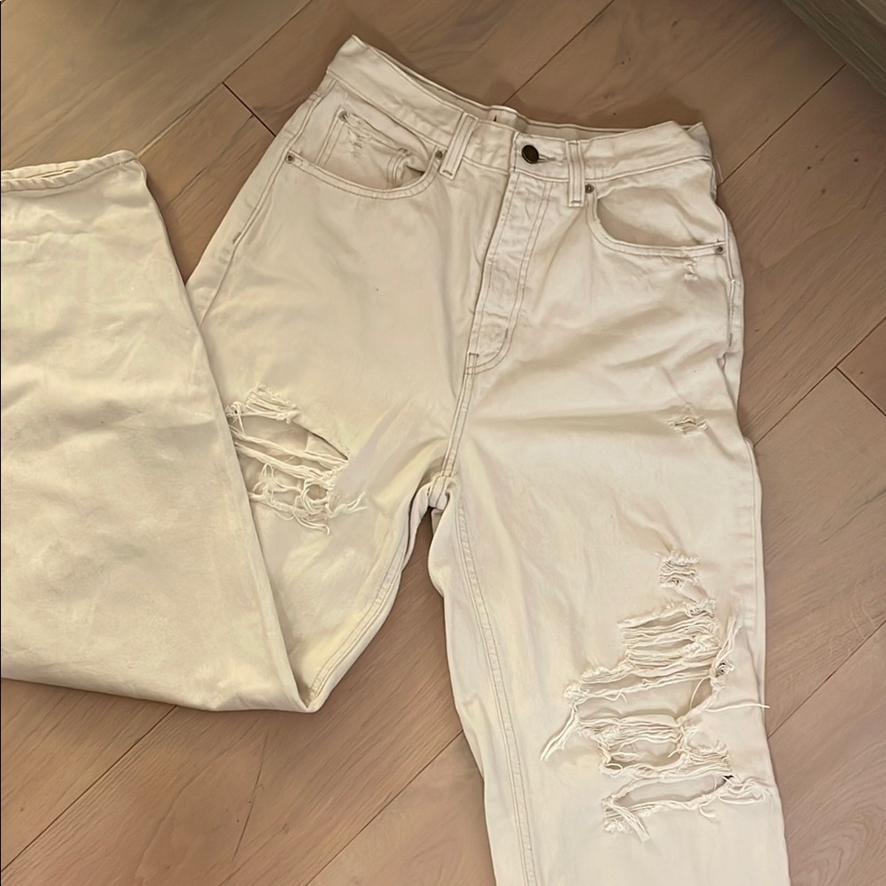 BDG Cream Flare & Wide Leg Jeans